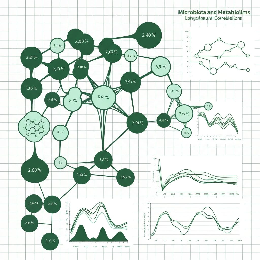 Abstract data visualization showing research findings and correlations